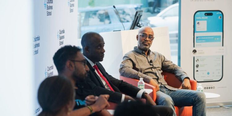 Oluwabankole Falade alongside other panelists during the panel session in New York (Photo by Flutterwave)