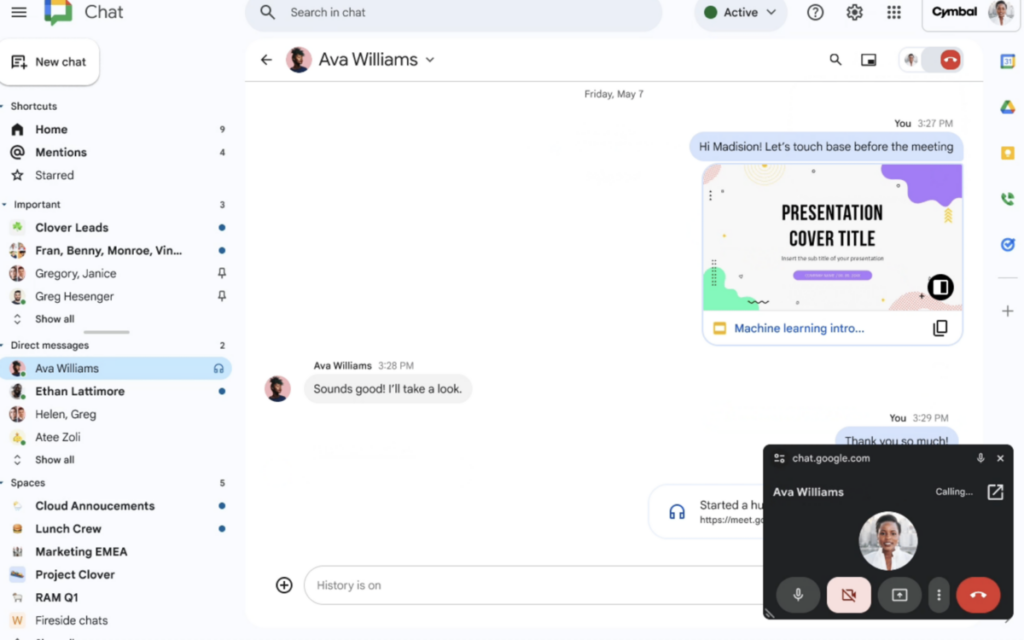 Google Chat Introduces "Huddles" to Compete with Slack